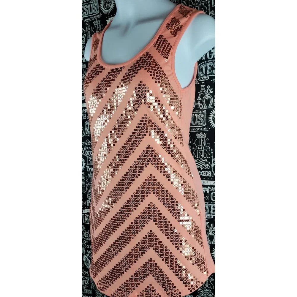 Rue 21 Sequin Tank Top Size Small - Picture 3 of 14